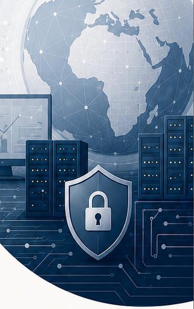 Illustration of data, servers and security for ABL IT